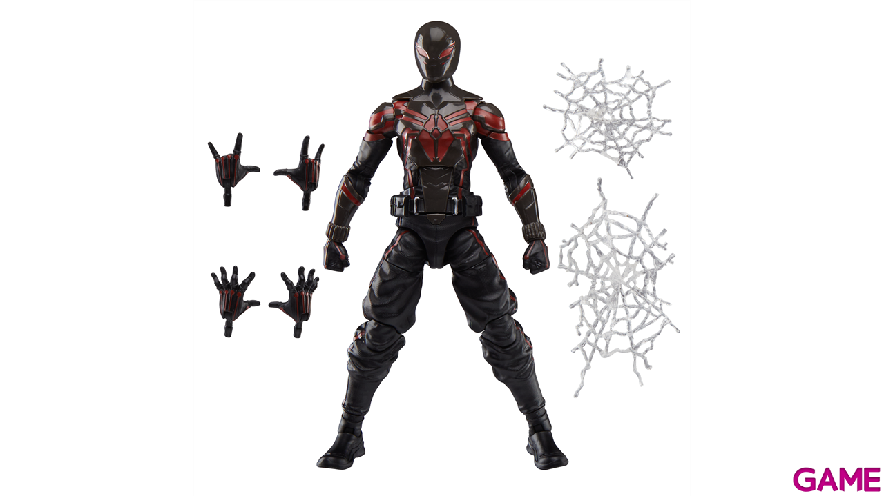 Figura Spiderman Marvel Legends Series Gamerverse Miles Morales (Traje Brooklyn 2099) De 15 Cm-2