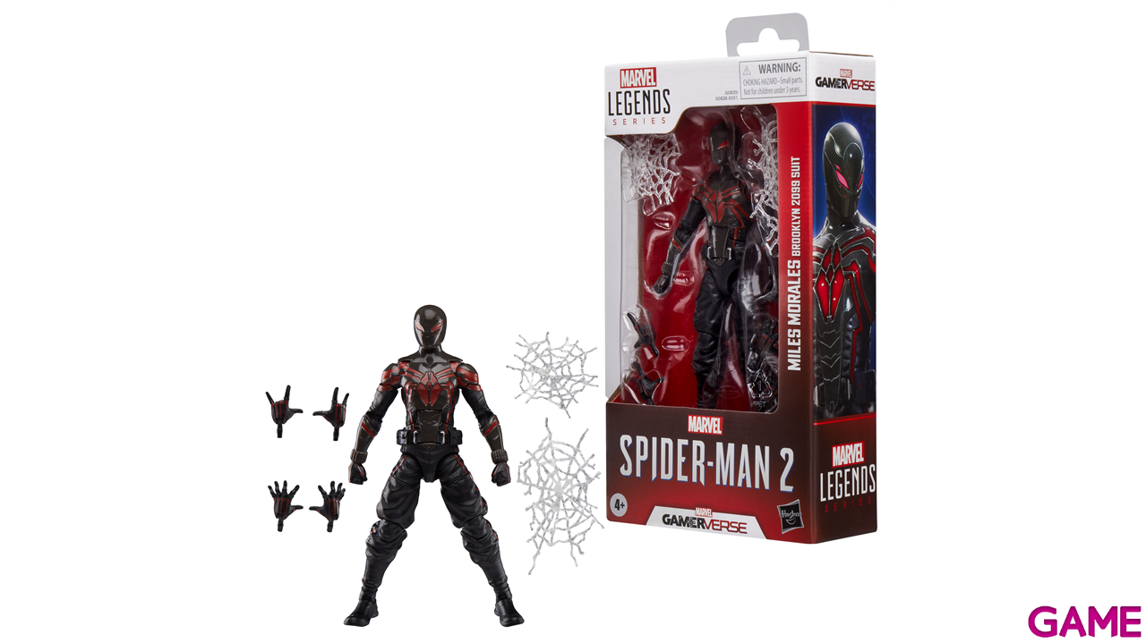 Figura Spiderman Marvel Legends Series Gamerverse Miles Morales (Traje Brooklyn 2099) De 15 Cm-8