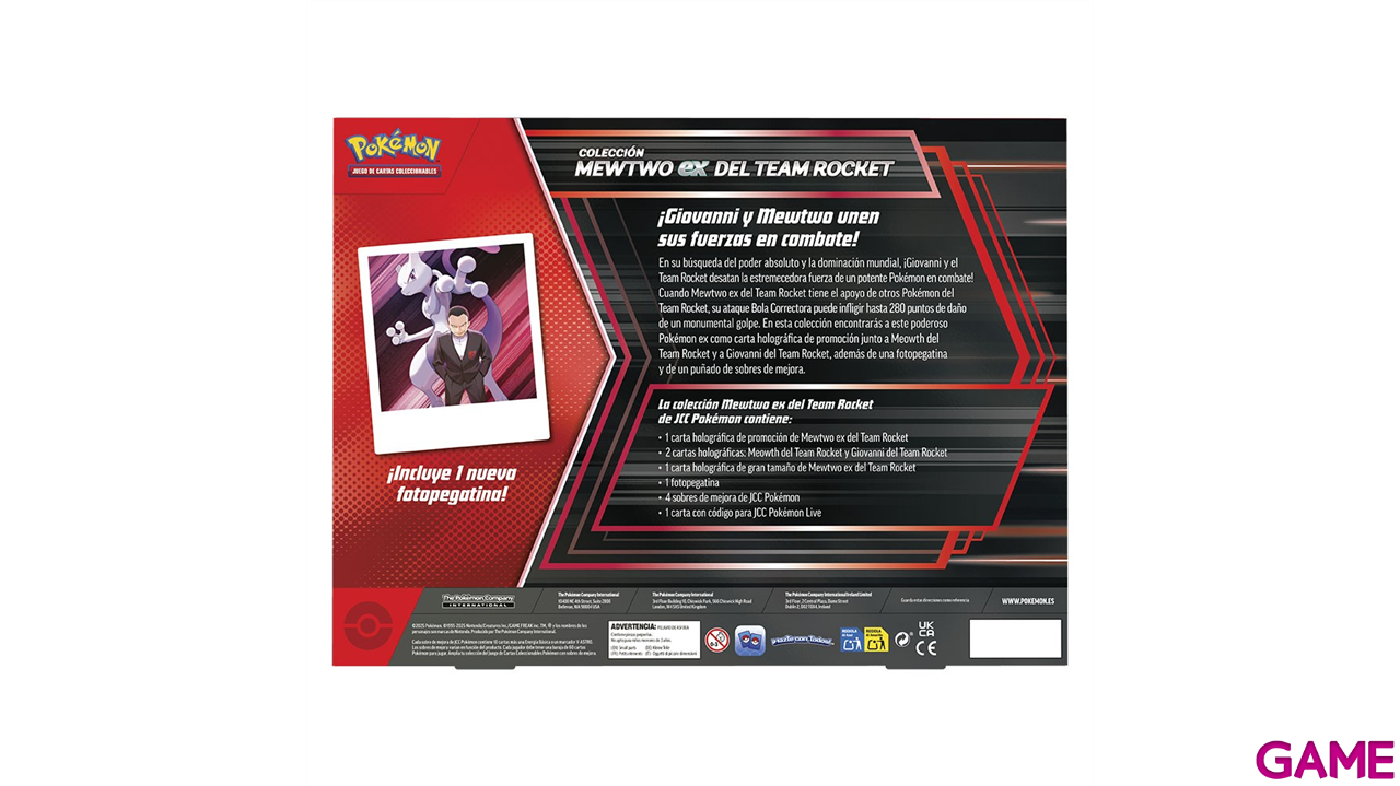 Caja EX Pokemon TCG: Mewtwo del Team Rocket-1