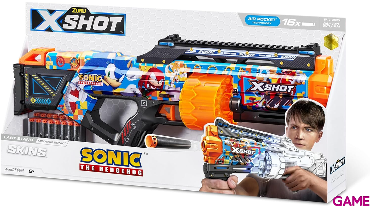 Pistola Grande Sonic X-Shot 16 Dardos-1