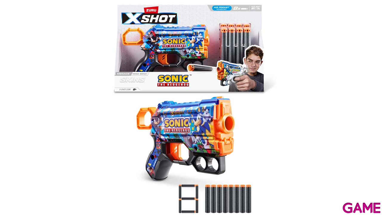 Pistola Pequeña Sonic X-Shot 8 Dardos-0