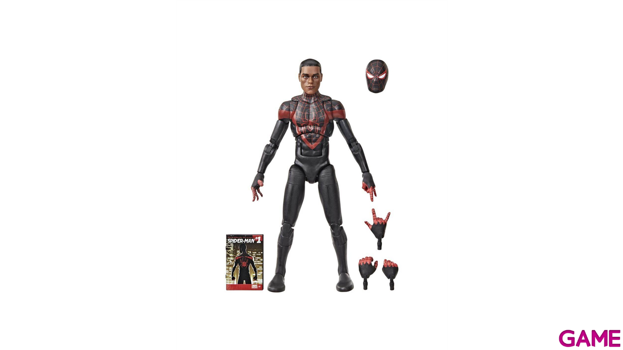 Figura Marvel Legends Mini comics Ultimate Spiderman Miles Morales de 15 cm-1