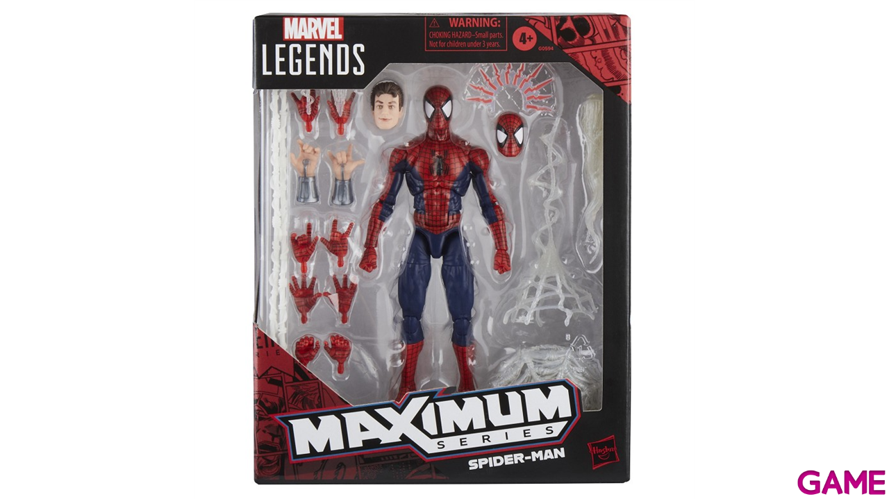 Figura Marvel Legends Maximum Series Spiderman con accesorios de 15 cm-0