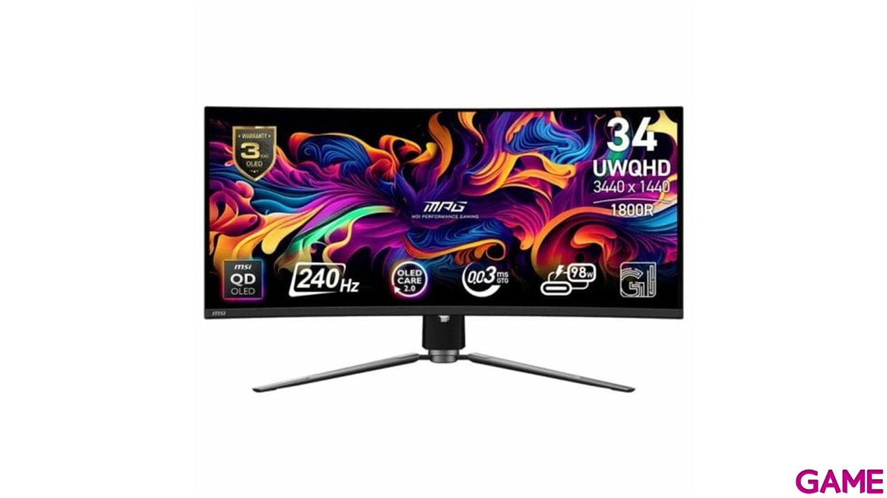 MSI MPG 341CQPX 34´´ - QD OLED - 2K UWQHD - 240Hz - Curvo - Monitor Gaming-0