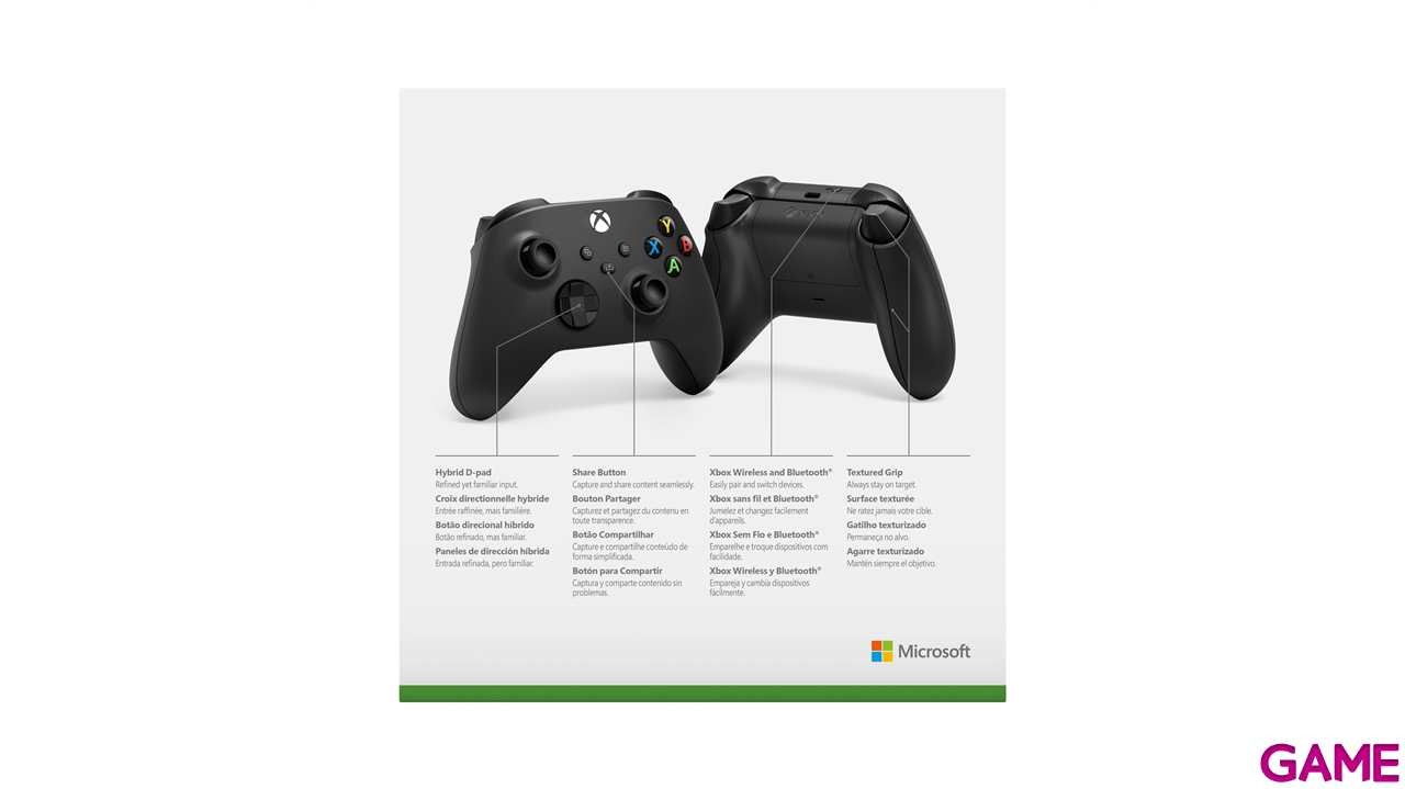 Controller Inalambrico Microsoft Carbon Black-1