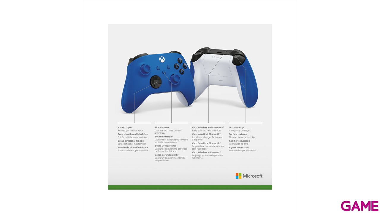 Controller Inalambrico Microsoft Shock Blue-3