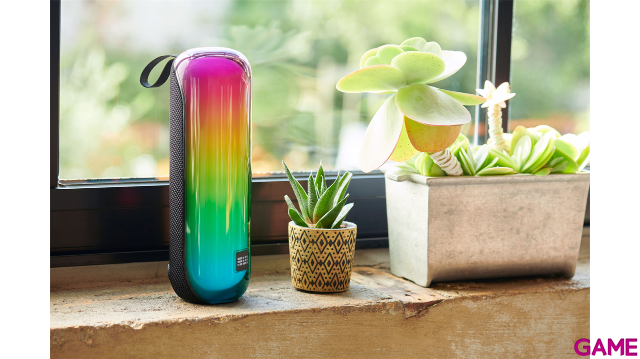 Altavoz Bluetooth con efectos luminosos RGB 30W negro-5