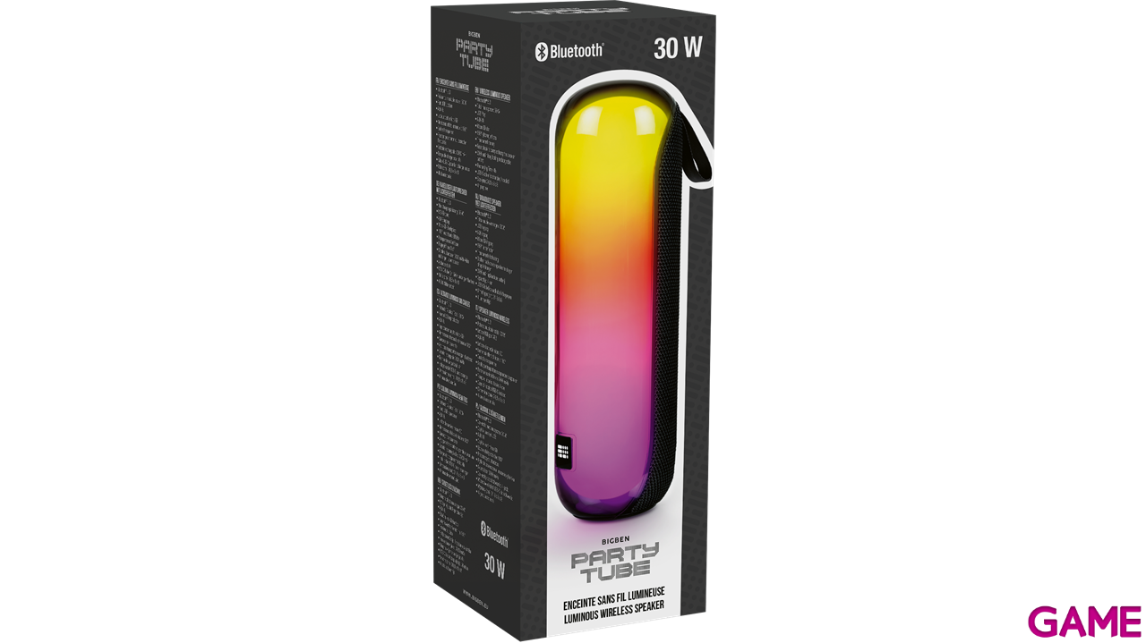 Altavoz Bluetooth con efectos luminosos RGB 30W negro-6
