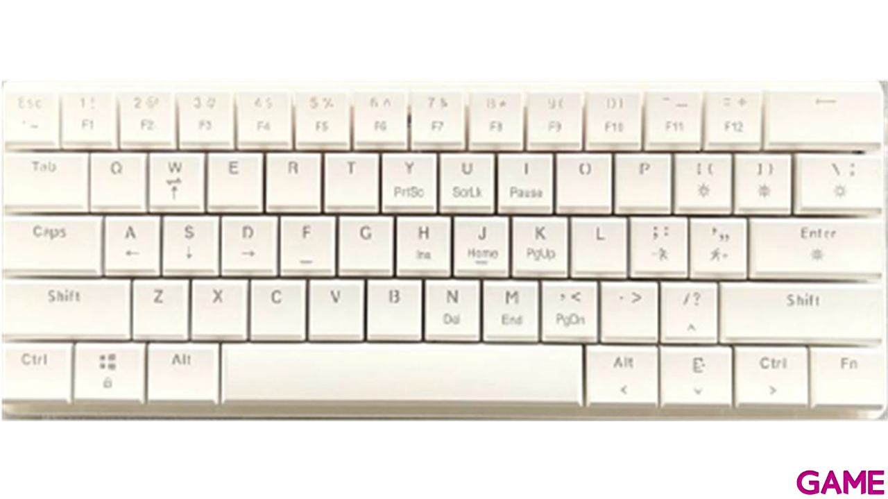 GAME KH-60LP Mecanico Bajo Perfil RGB Blanco Spanish Layout - Teclado Gaming-0