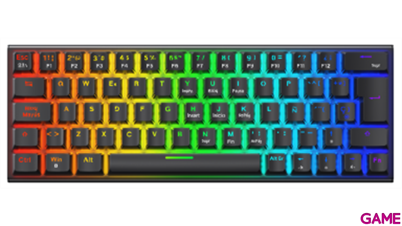 GAME KH-60W Mecanico Wireless mini RGB Blue Switch Negro Spanish Layout - Teclado Gaming-0