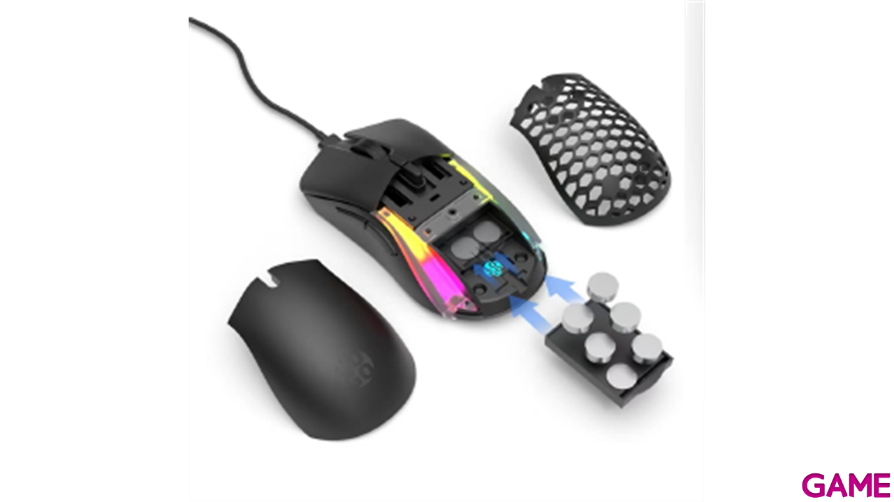GAME MX-WCI RGB Carcasa Intercambiable Con Pesas - Raton Gaming-1