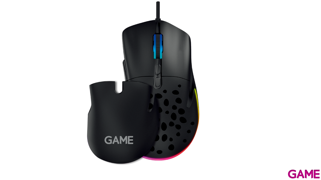 GAME MX-WC2T RGB Carcasa Intercambiable con pesas - Raton Gaming-0