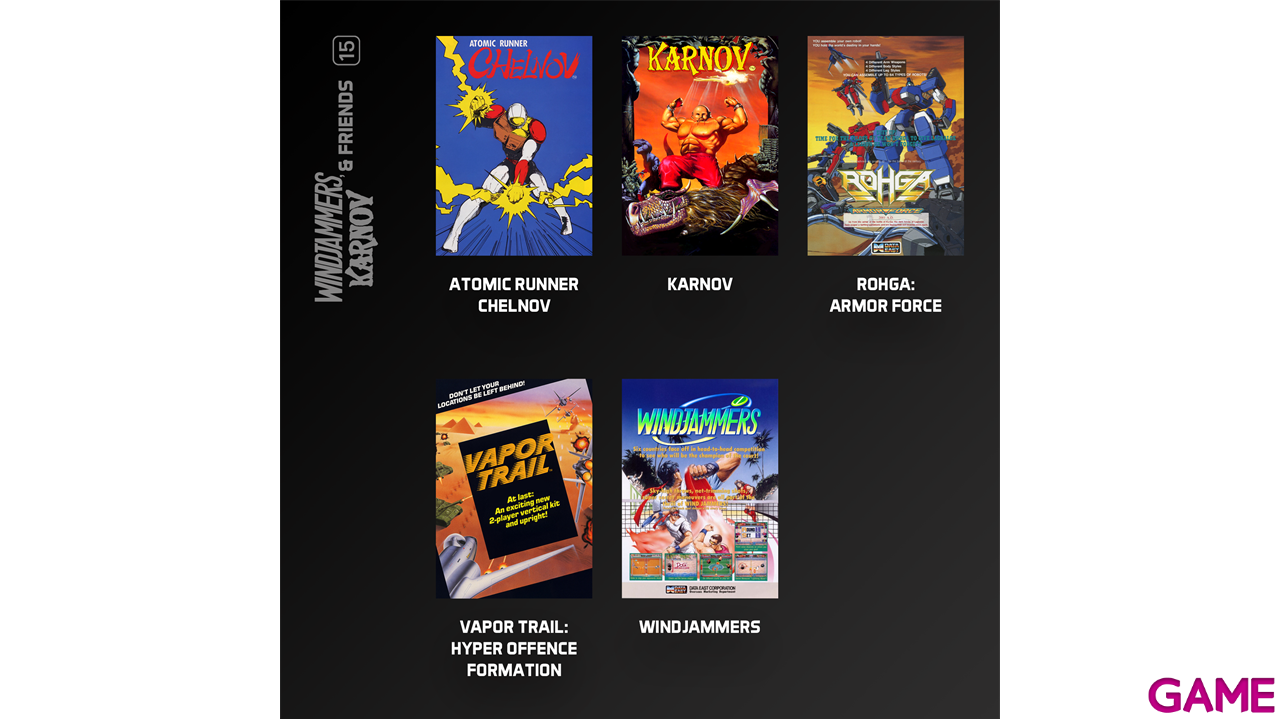 Cartucho Evercade Windjammers, Karnov & Friends-7