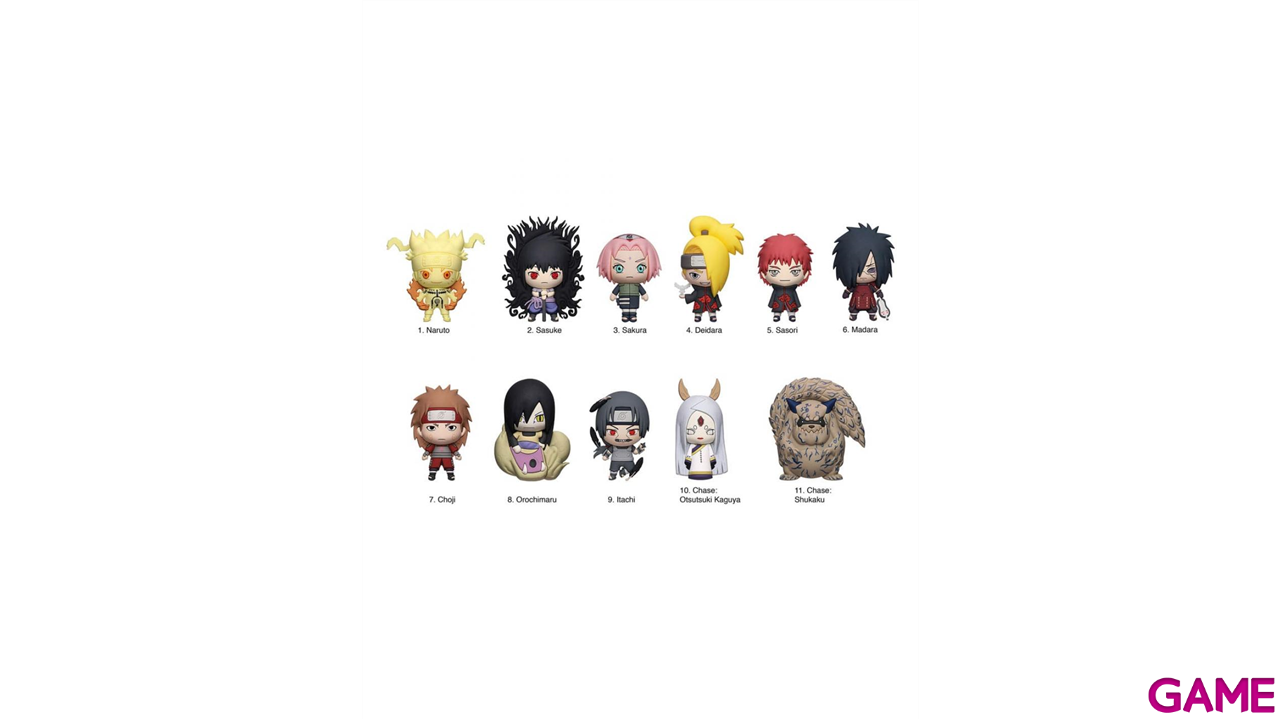 Colgante 3D Naruto 3D Series 6 para Mochilas y bolsos (surtido)-0