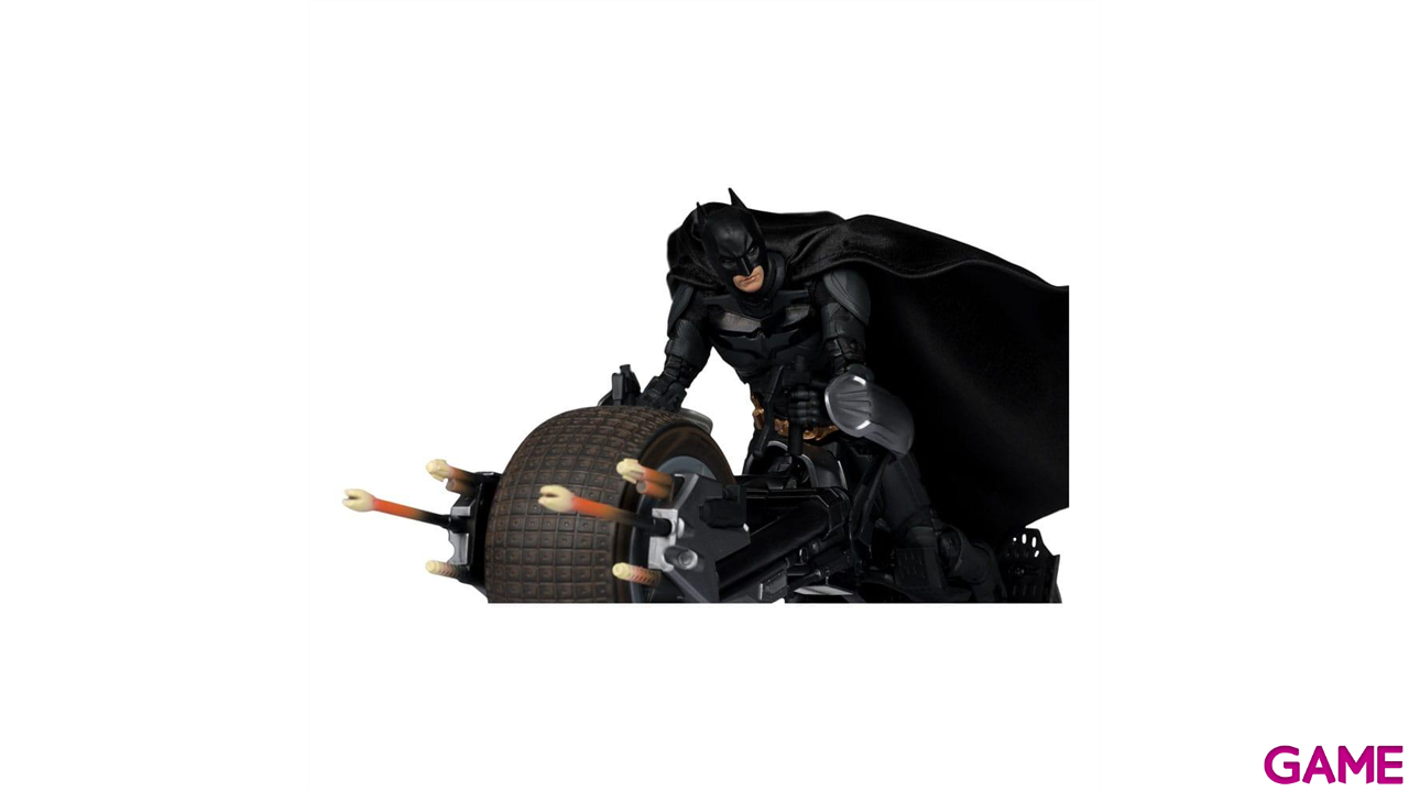 Figura DC Comics Batman The Dark Knight con Vehiculo y Batpod de 18 cm-1