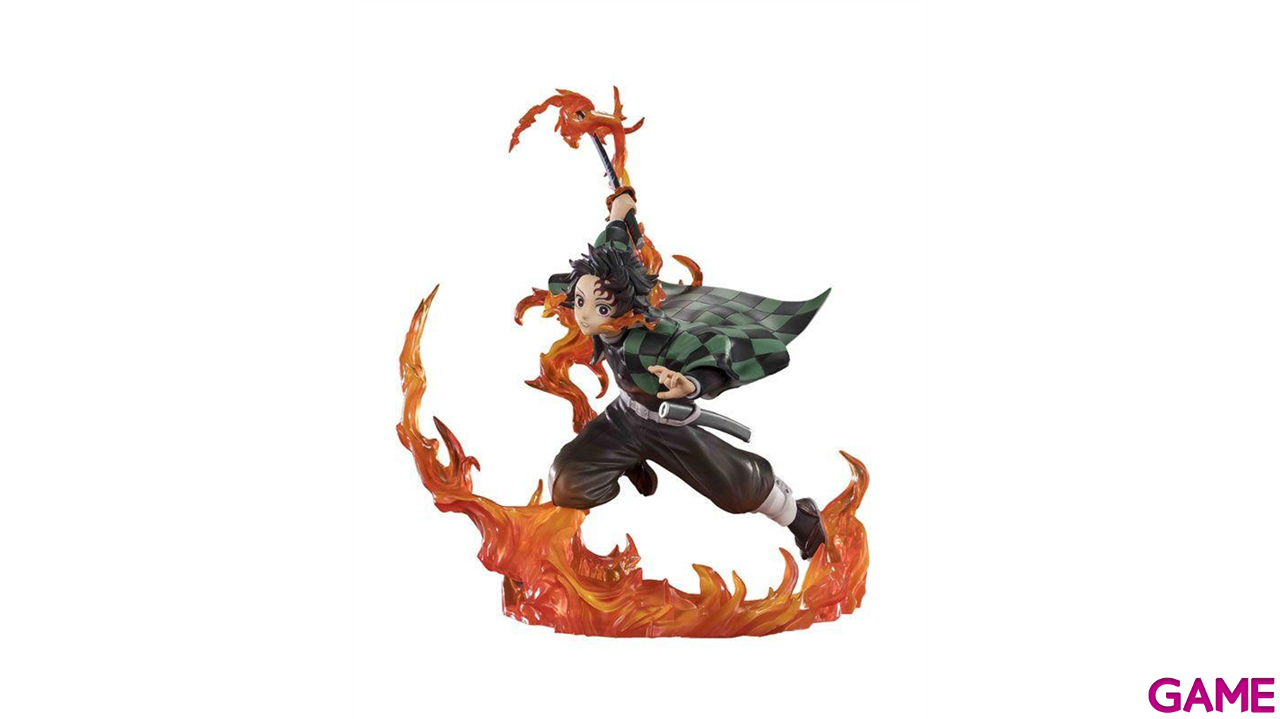 Figura Demon Slayer Tanjiro Kamado Kyojuro Rengokus Sword Guard Version de 19,5 cm-0