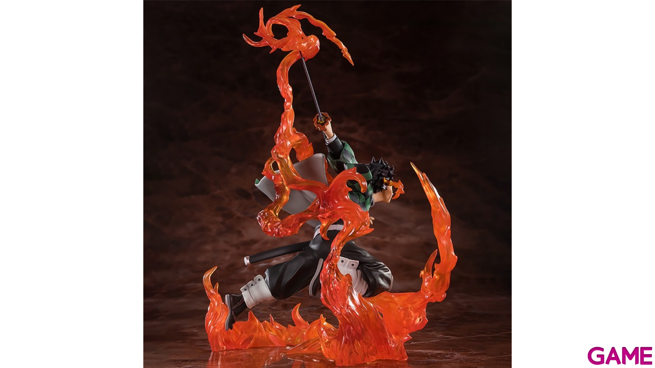 Figura Demon Slayer Tanjiro Kamado Kyojuro Rengokus Sword Guard Version de 19,5 cm-1
