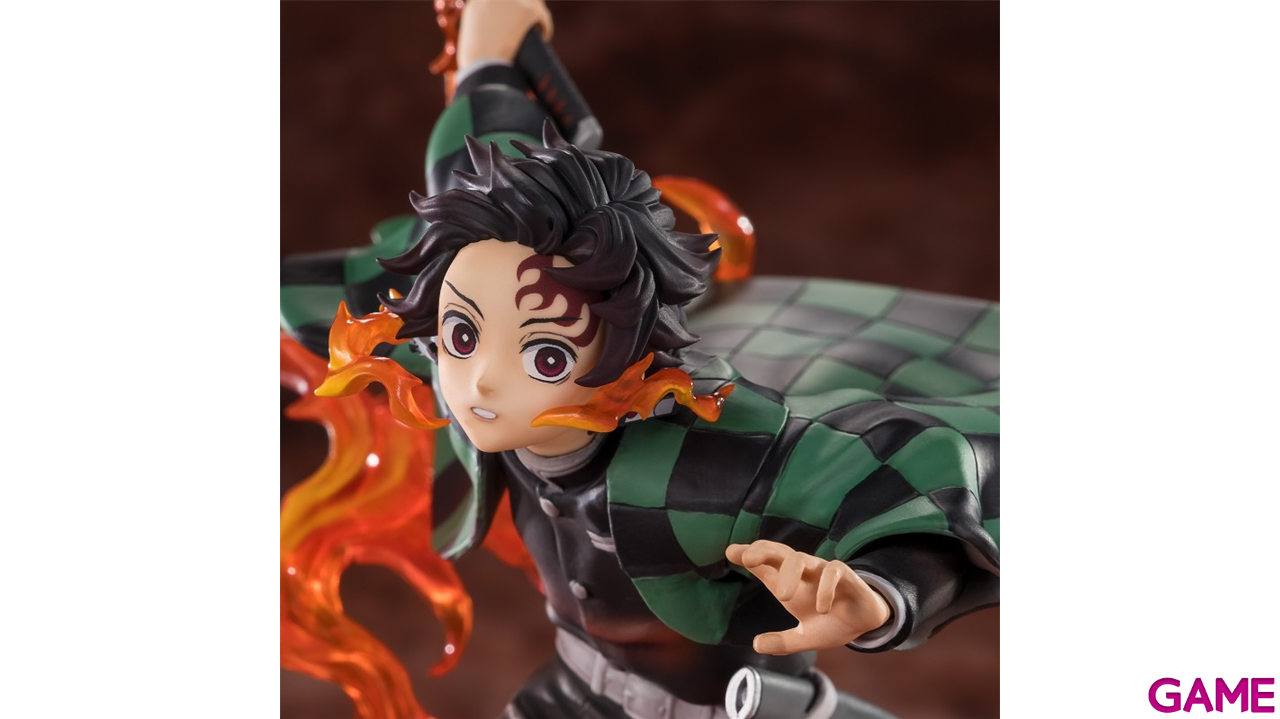Figura Demon Slayer Tanjiro Kamado Kyojuro Rengokus Sword Guard Version de 19,5 cm-4