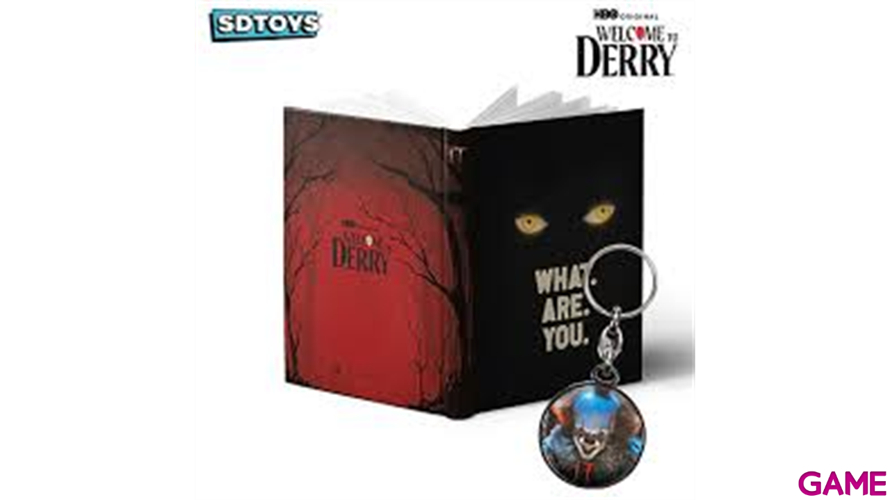 Libreta con Luz Welcome to Derry WHAT ARE YOU  + llavero metalico It-0 Libreta con Luz Welcome to Derry WHAT ARE YOU  + llavero metalico It-0