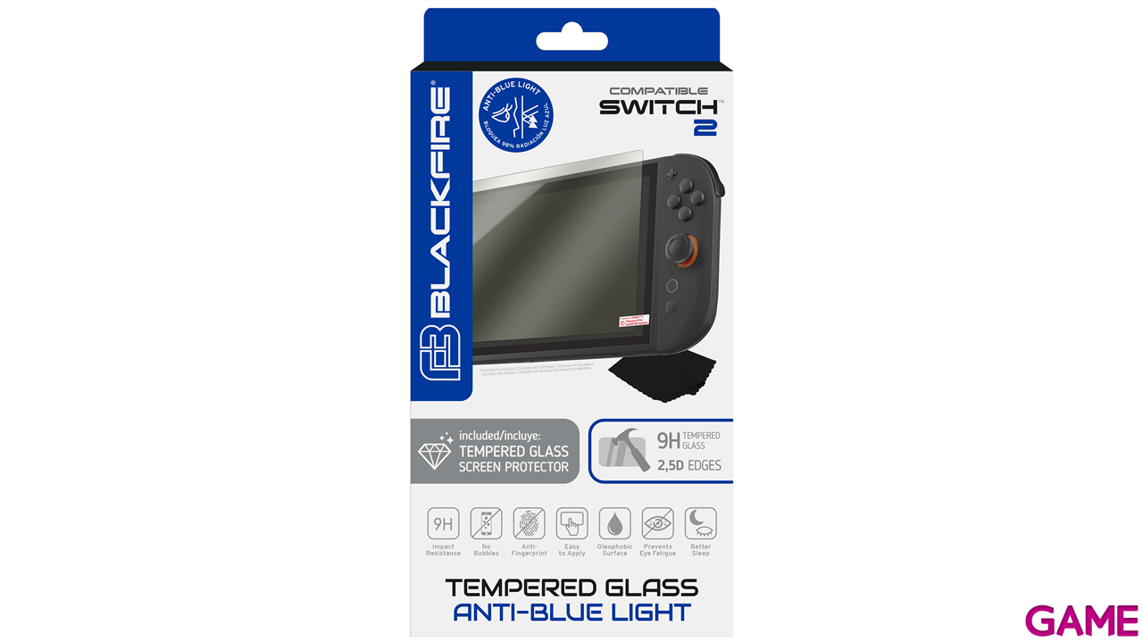 Blackfire Switch2 Tempered Glass Antibluelight 9H-0