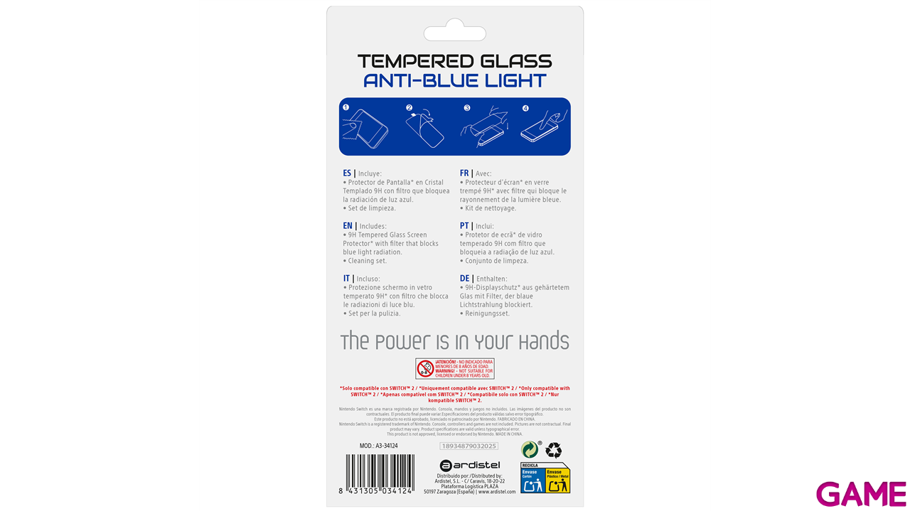 Blackfire Switch2 Tempered Glass Antibluelight 9H-2