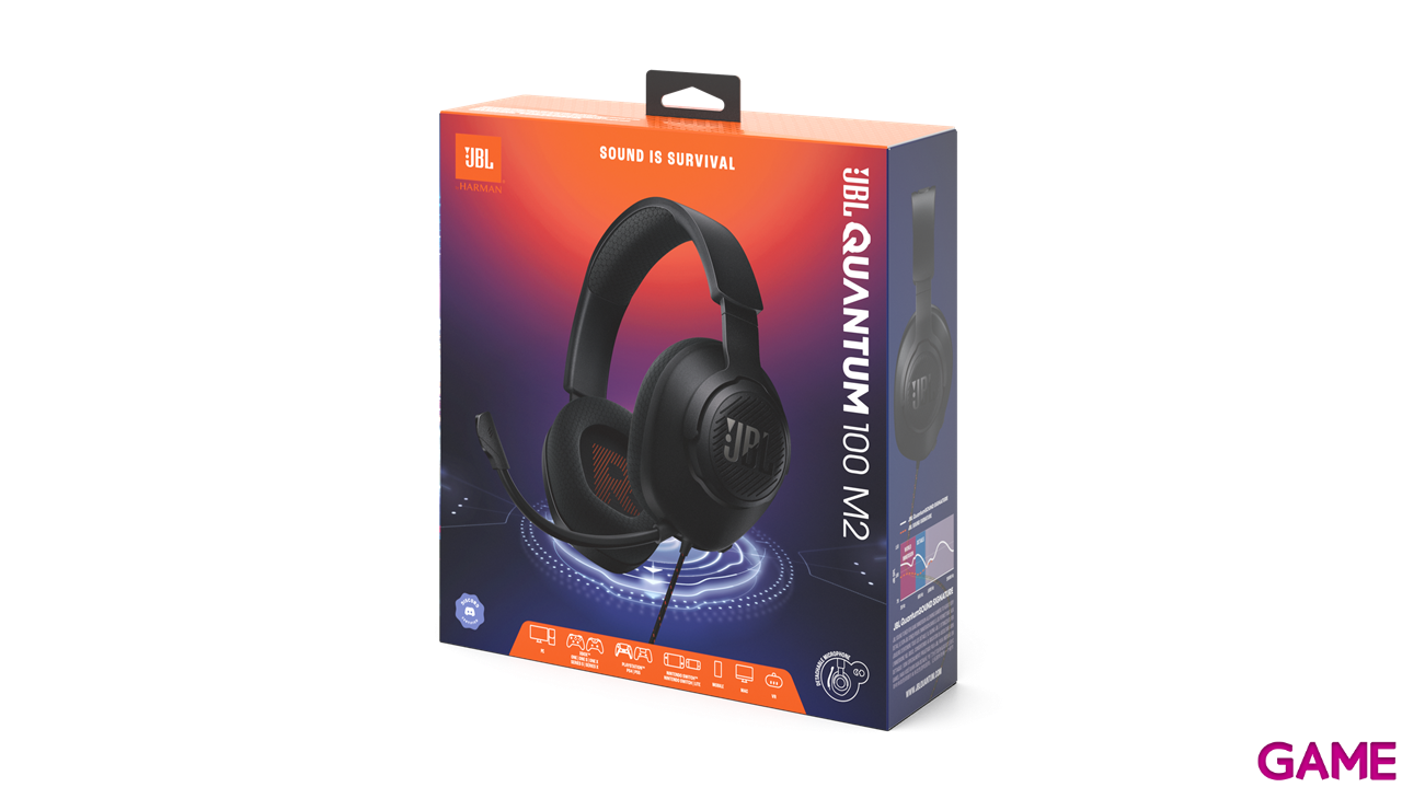 JBL Quantum 100 M2 Black PC - PS5 - PS4 - XBOX - Switch - Auriculares Gaming-0