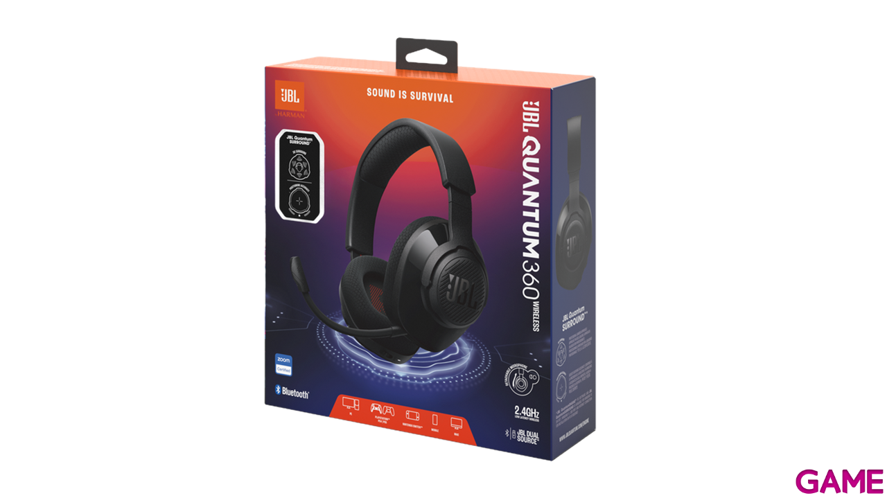 JBL Quantum 360 Wireless Bluetooth Black PC - PS5 - PS4 - Switch - Movil - Auriculares Gaming-0