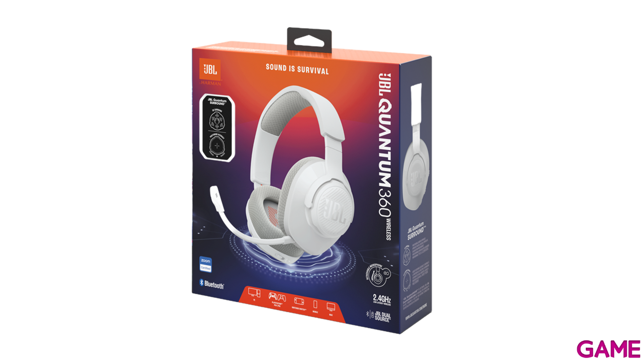 JBL Quantum 360 Wireless Bluetooth White PC - PS5 - PS4 - Switch - Movil - Auriculares Gaming-0