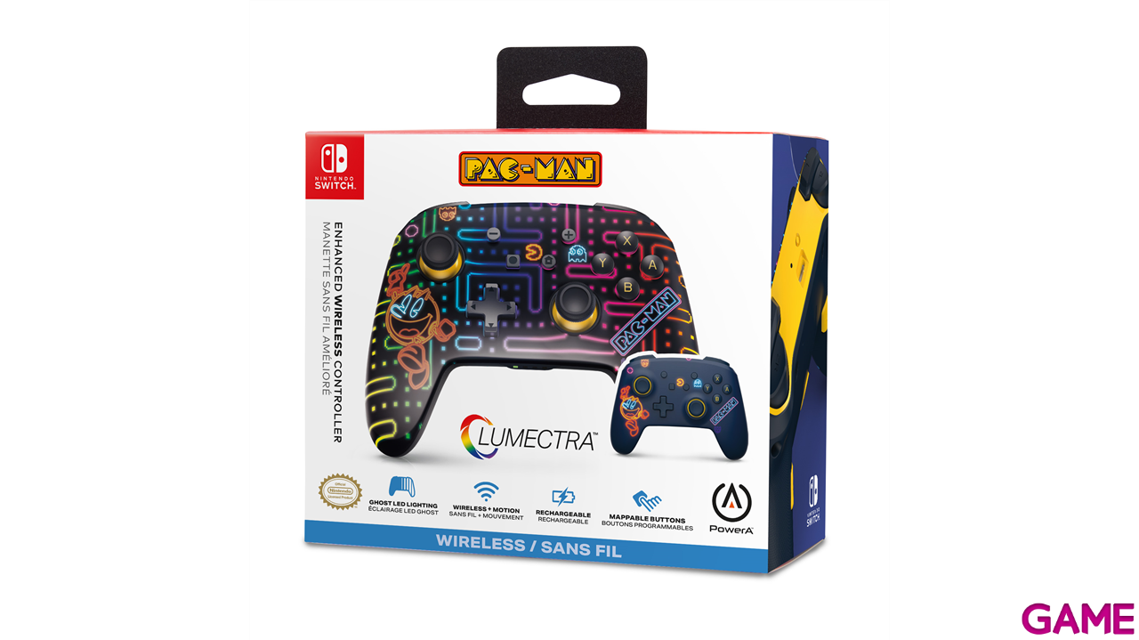 Controller inalámbrico para Nintendo Switch – Pac-Man, Neon Arcade-1