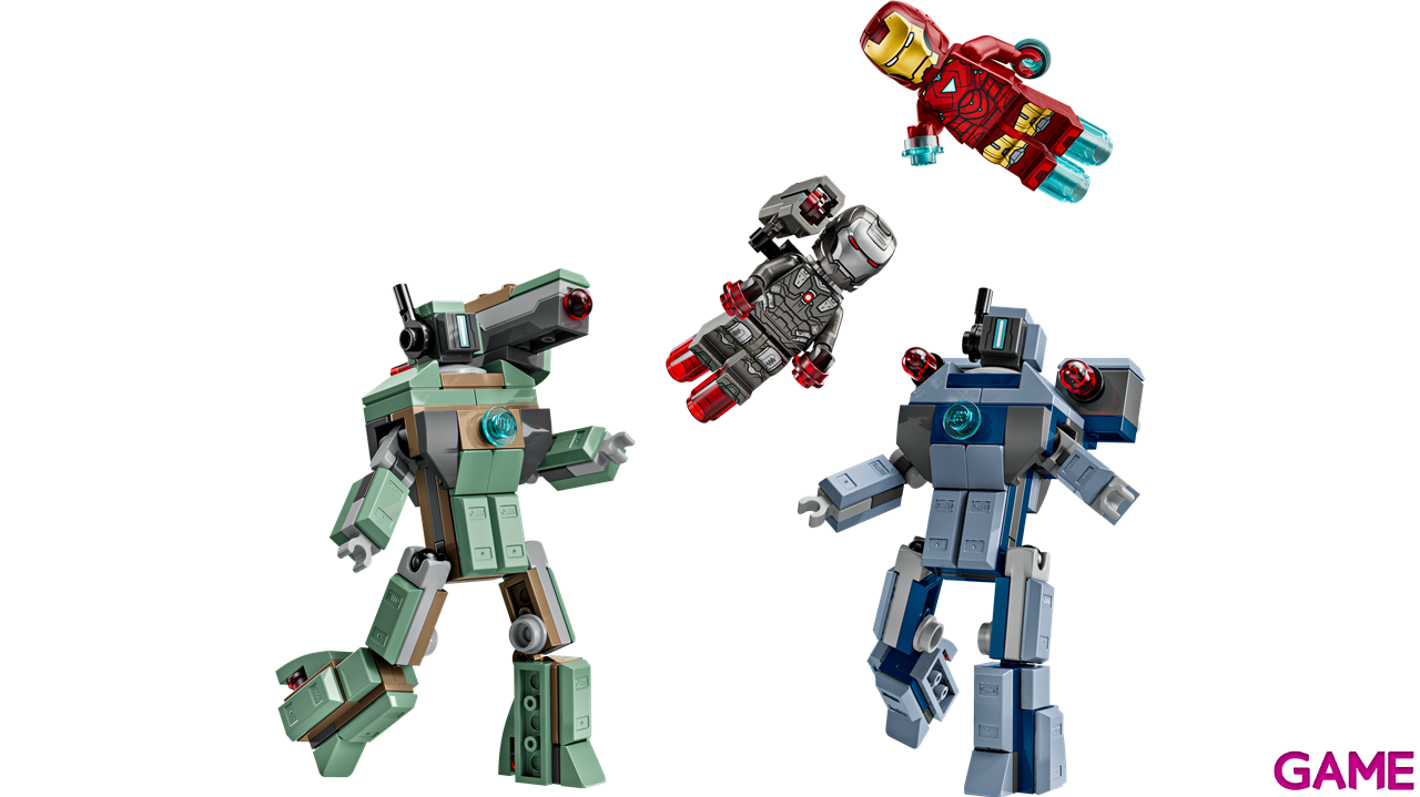 LEGO Super Heroes Marvel Iron Man Y Máquina De Guerra Vs. Drones De Hammer 76320-0