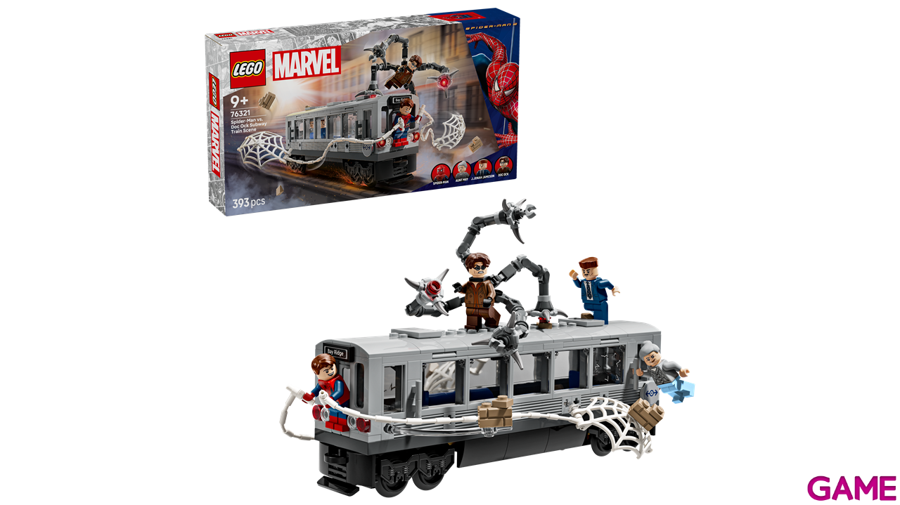 LEGO Super Heroes Marvel Spider-Man Vs. Doc Ock: Escena Del Tren Subterráneo 76321-1