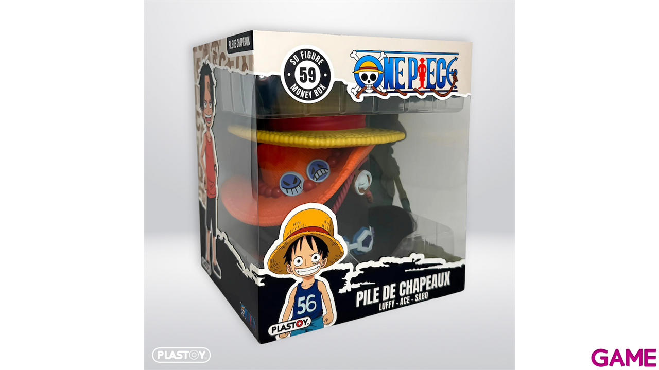 Hucha One Piece Pila de sombreros de Luffy, Ace y Sabo-0
