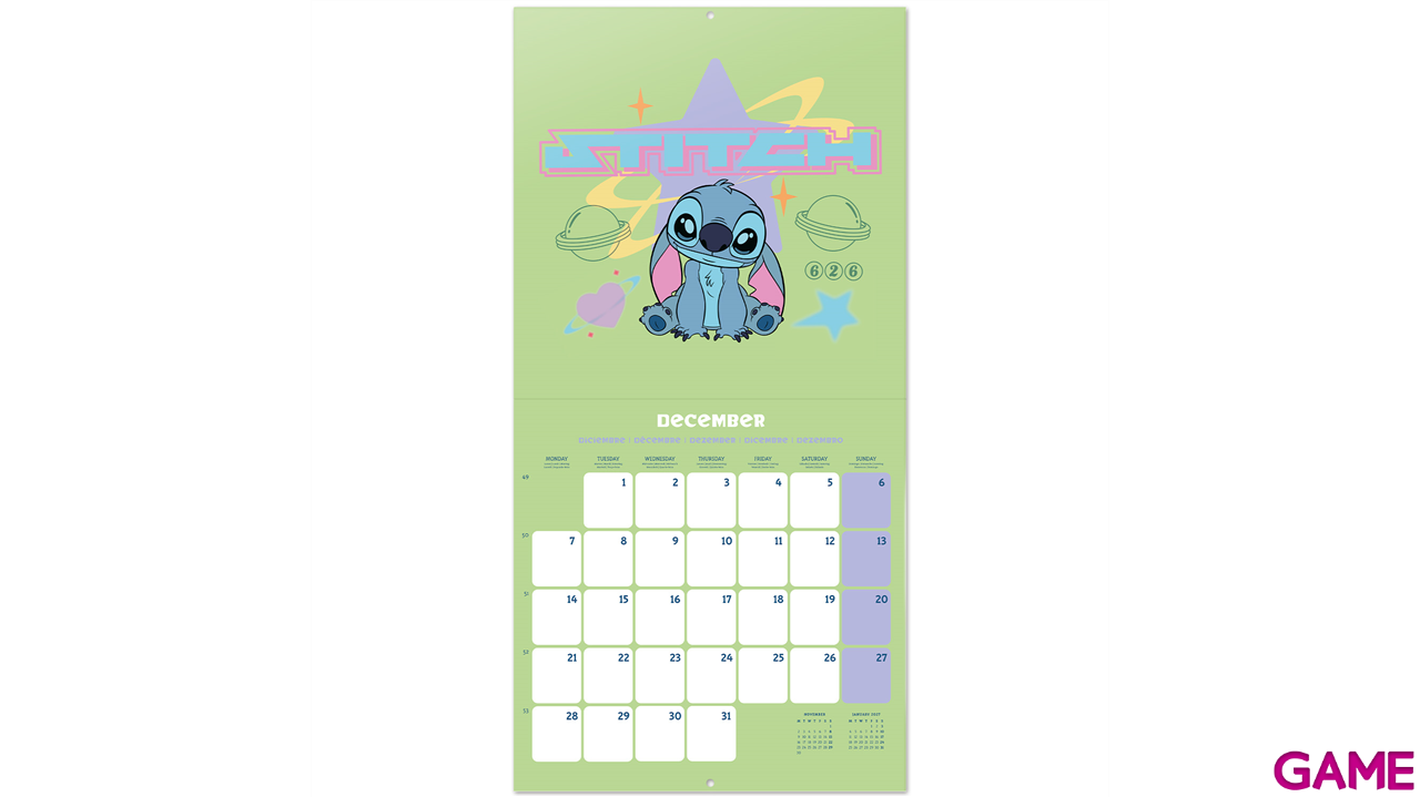 Calendario 2026 Disney Stitch 30x30 cm-2