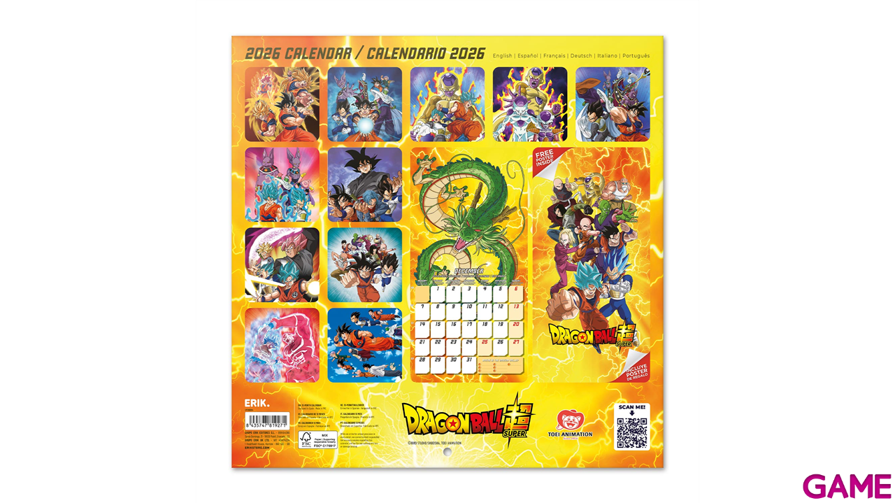 Calendario 2026 Dragon Ball 30x30 cm-3