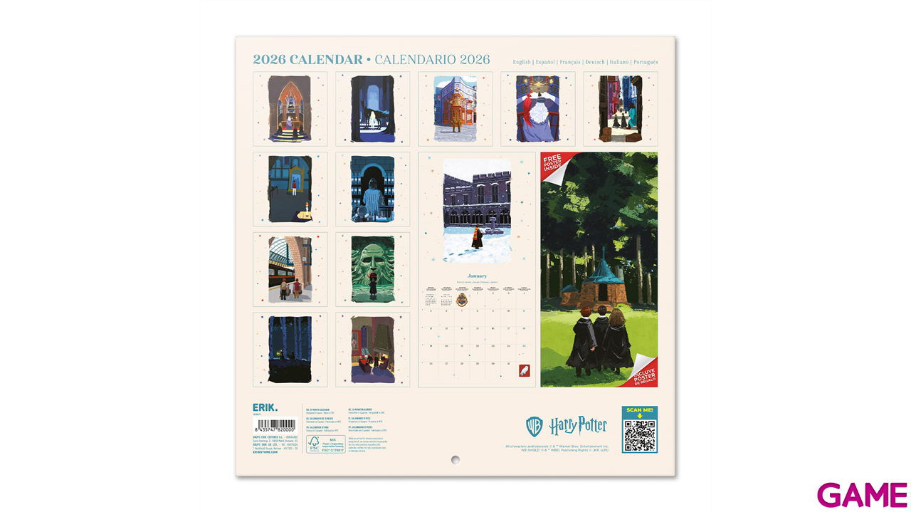 Calendario 2026 Harry Potter 30x30 cm-3