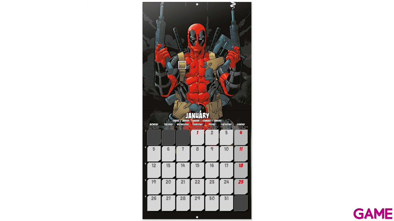 Calendario 2026 Marvel Deadpool 30x30 cm-3