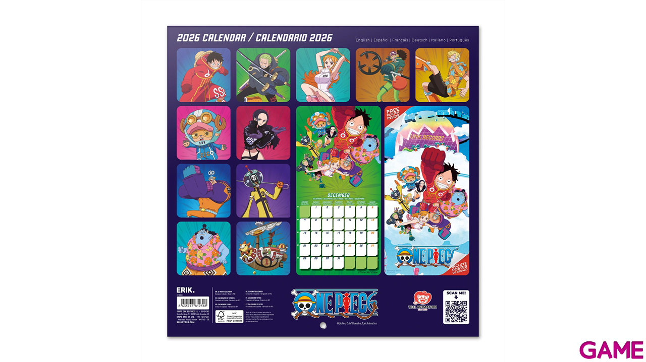 Calendario 2026 One Piece 30x30 cm-6