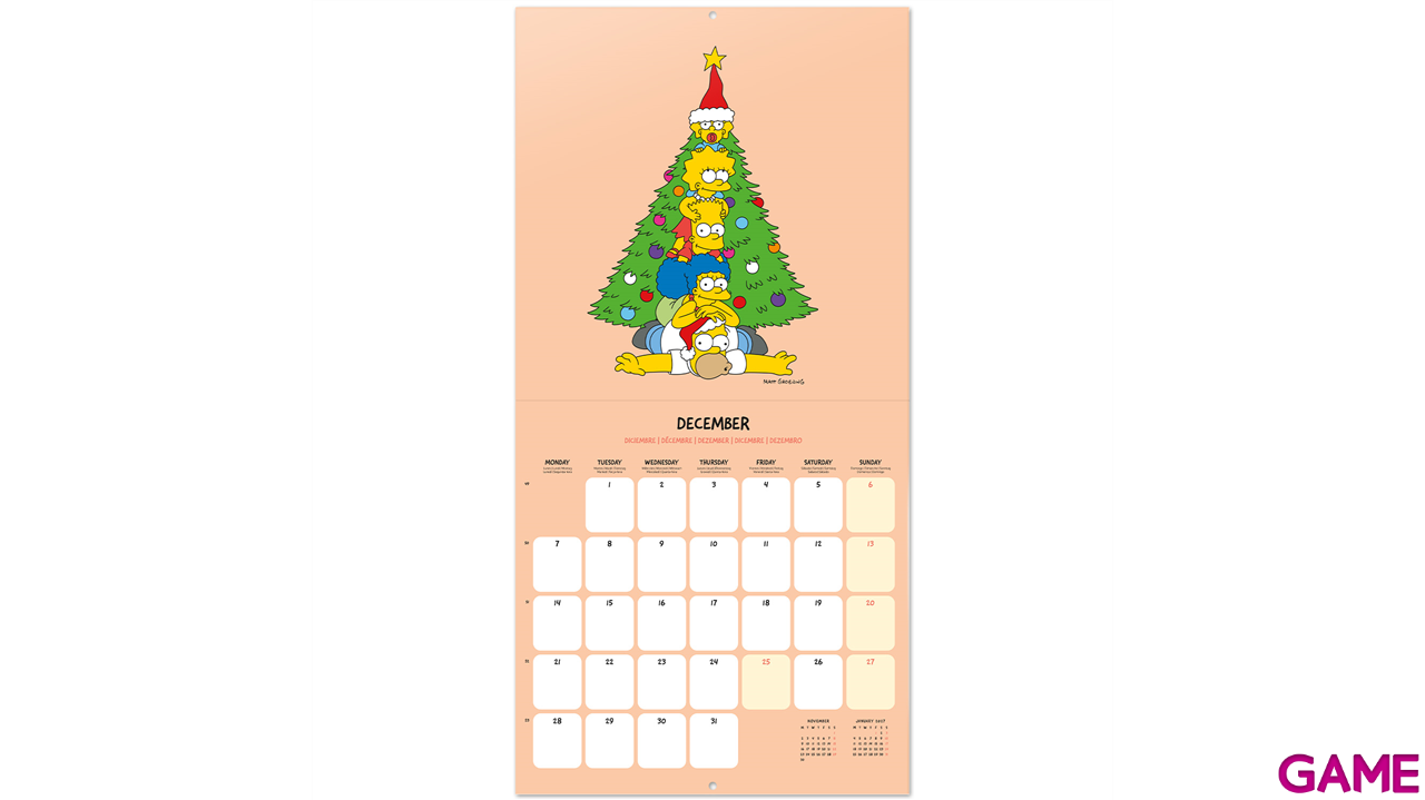 Calendario 2026 The Simpsons 30x30 cm-1