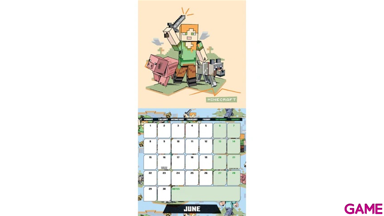 Calendario 2026 Minecraft 30x30 cm-3