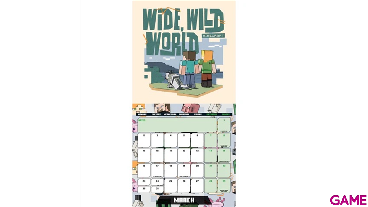 Calendario 2026 Minecraft 30x30 cm-4