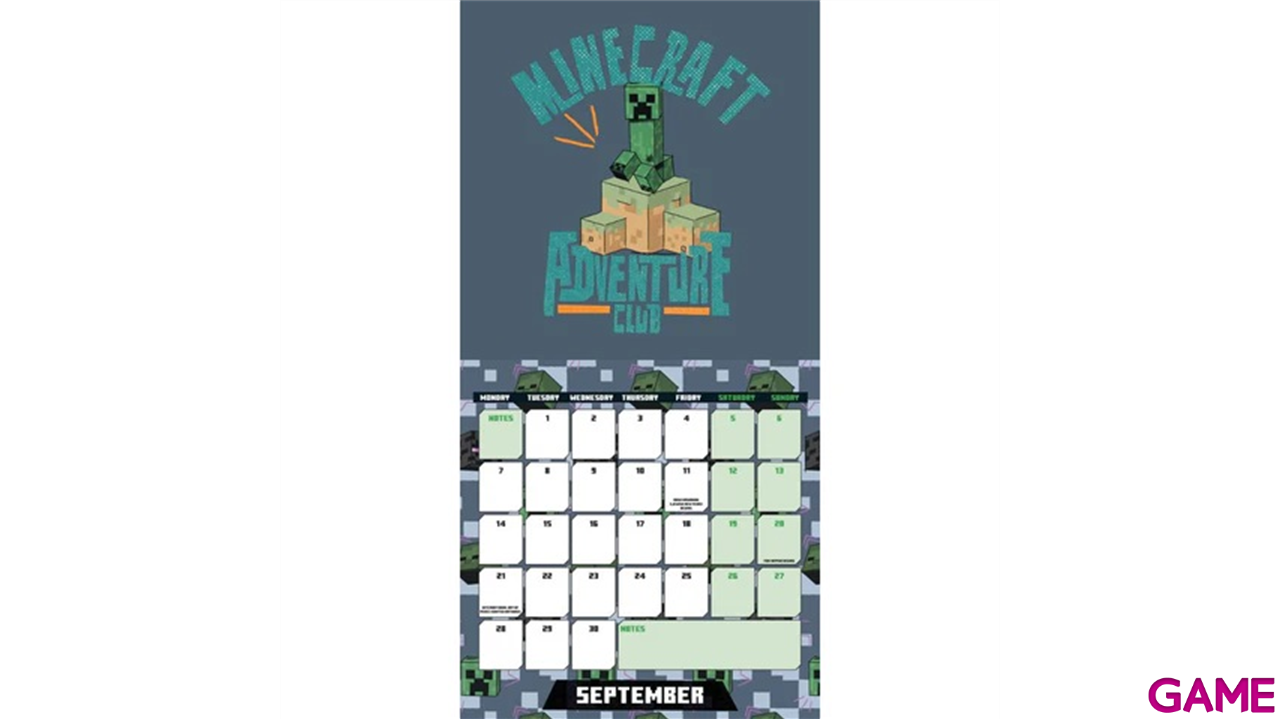 Calendario 2026 Minecraft 30x30 cm-0