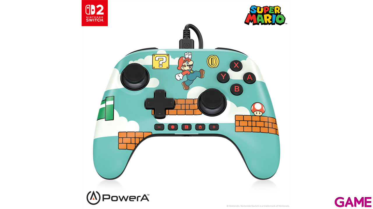 Controller Wired PowerA Advantage Mario Time -Licenciado--0
