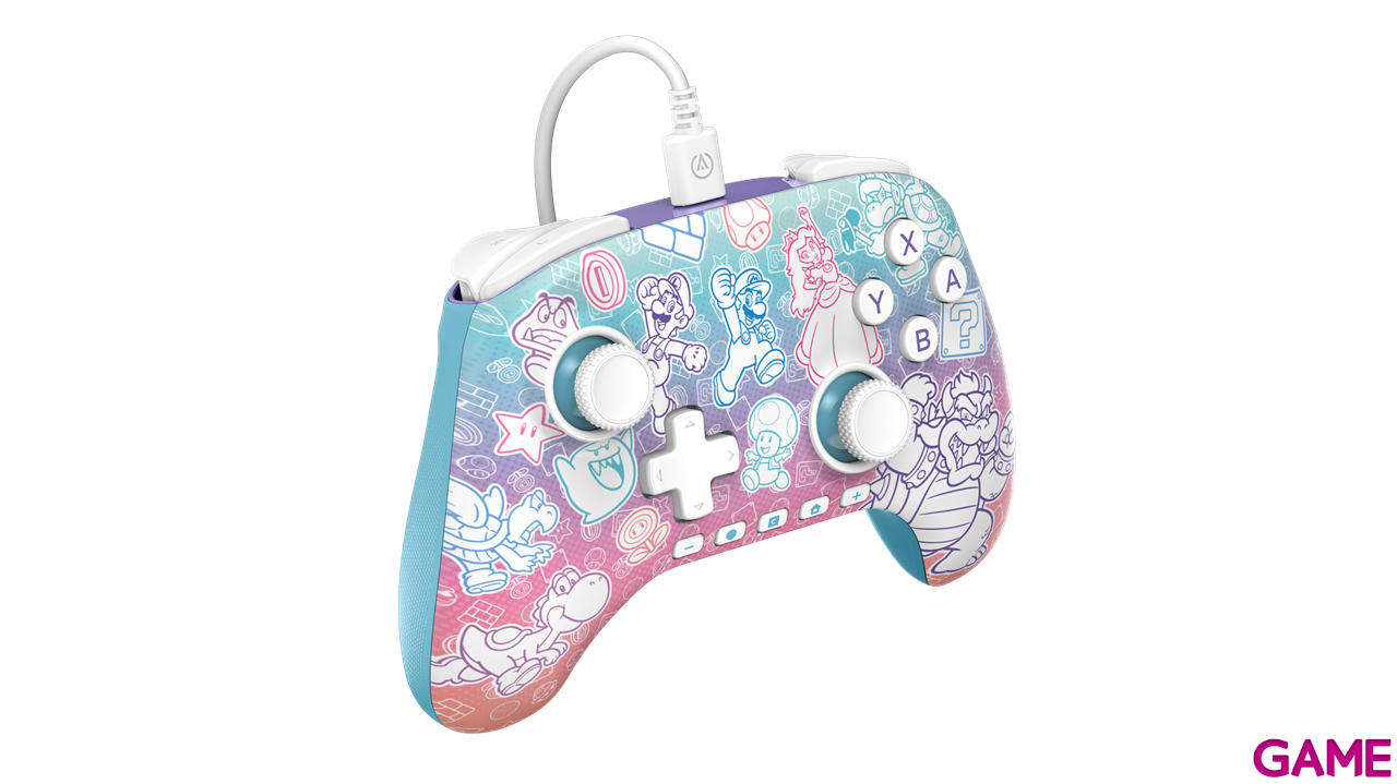 Controller Wired PowerA Advantage Mushroom Kingdom -Licenciado--7