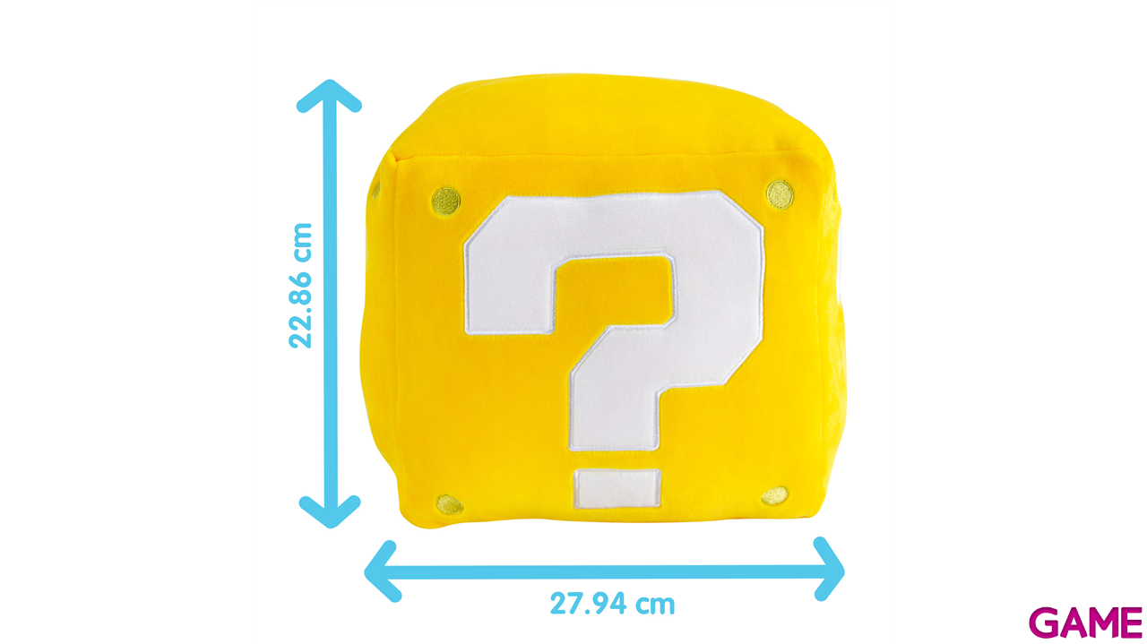 Peluche Super Mario Mocchi Mocchi Question Block de 22 cm-1