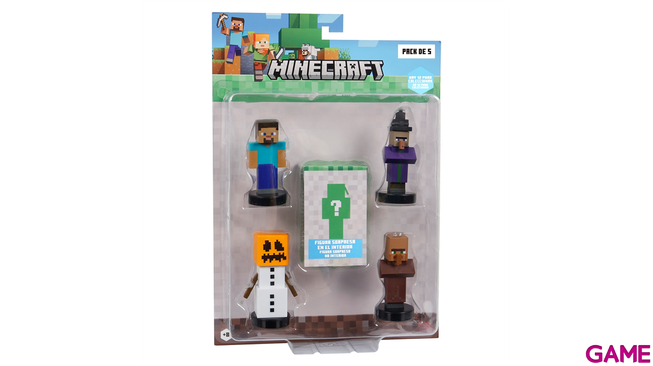 Pack de 5 figuras Minecraft de 5 cm MERC-0