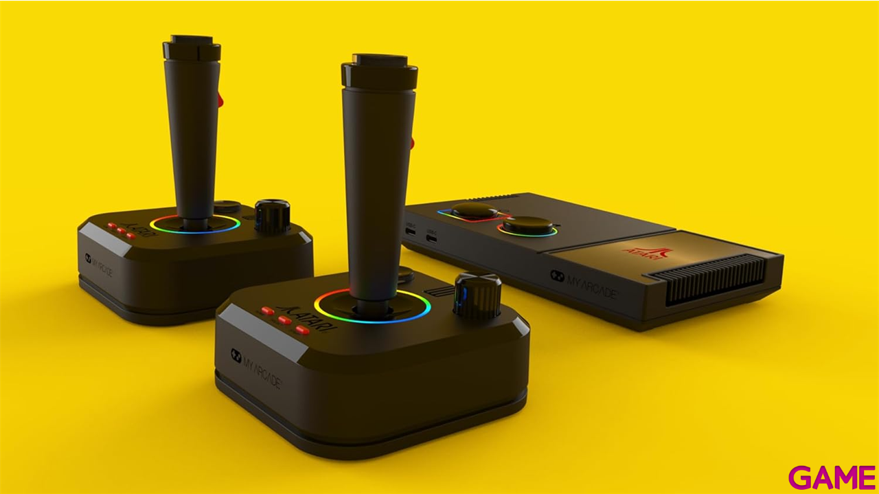Consola Retro Gamestation Pro Atari + 2 sticks inalambricos e iluminacion RGB (200 juegos incluidos)-3