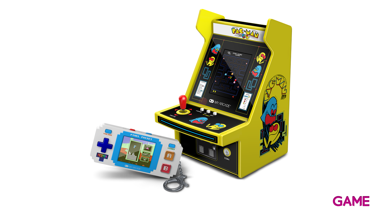 Pack Consola Retro Arcade Micro Player Pro  Pac-Man + Consola Retro portatil Pixel Pocket  Tetris-3