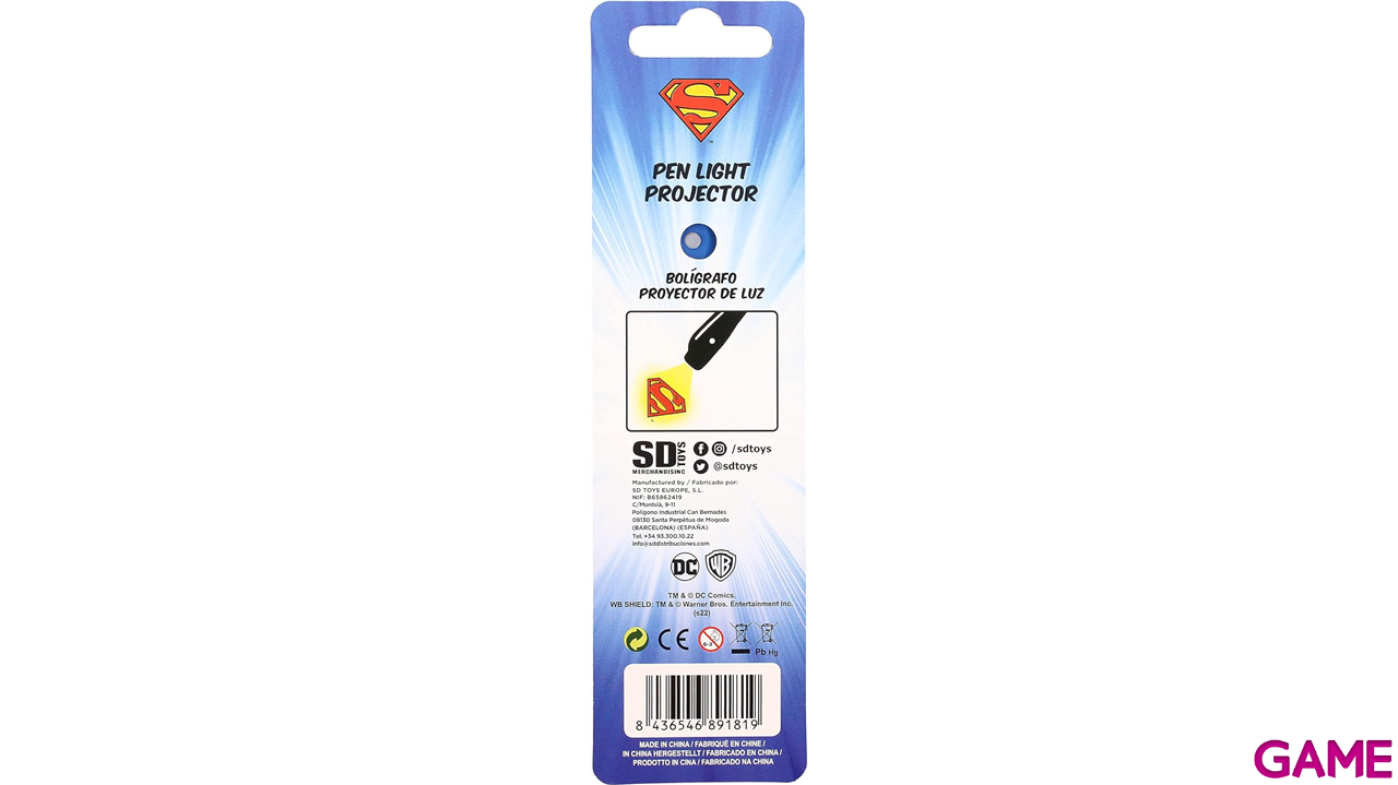 Boligrafo con luz Superman-4