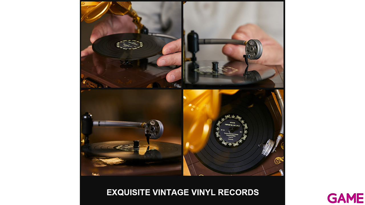 Set de Construccion Retro Phonograph de 34 cm-0