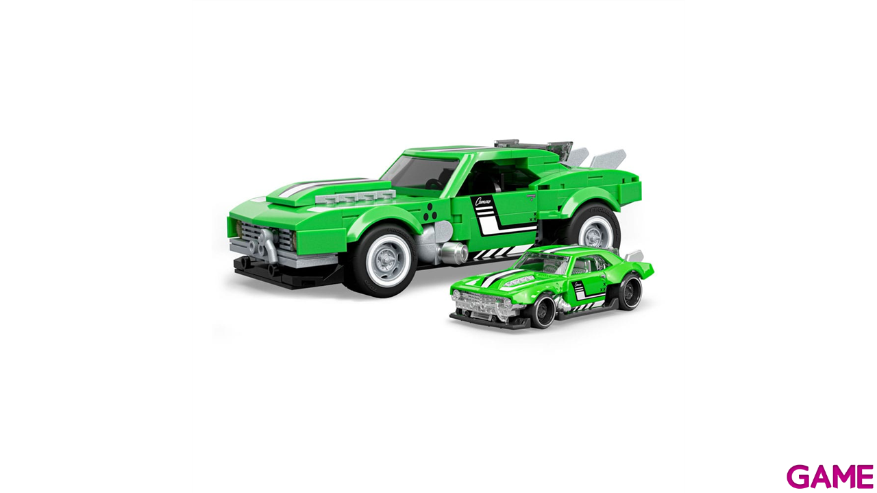 Set de Construccion Mattel Brick Shop Hot Wheels Speed Series Building Set 1/32 Custom 68 Camaro-1